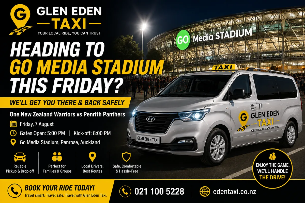 Heading to Go Media Stadium This Friday? Let Glen Eden Taxi Take the Stress Out of Game Day