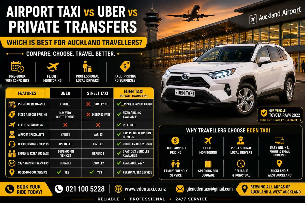Airport Taxi vs Uber vs Private Transfers: Which Is Best for Auckland Travellers?